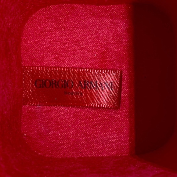 Giorgio Armani Case Red Brush Holder NEW BOX - Picture 8 of 8